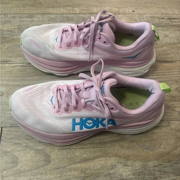 Hoka blue and pink Bondi 8 - Picture 5 of 9